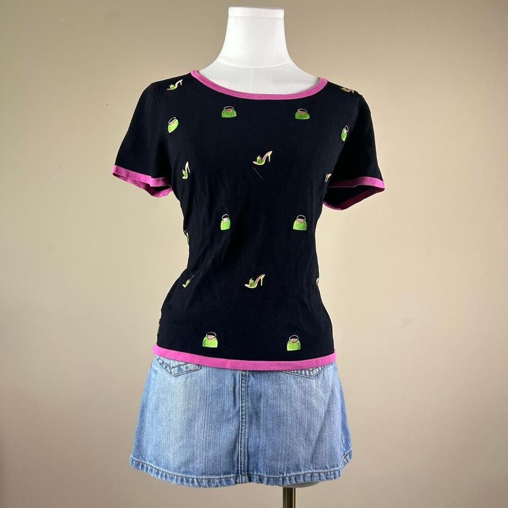 Hampshire Studios Y2K Girly Purse and Heel Shopping Top